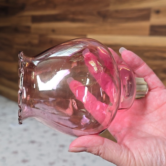 Vintage. Home Interiors Rose Scalloped Glass Votive Holders for Sconces - Picture 2 of 5